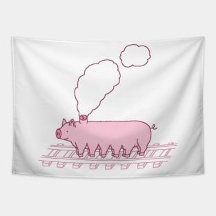 Piggy train Tapestry