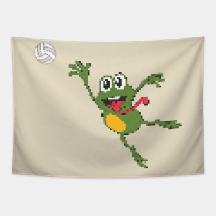 Pixel frog Tapestry