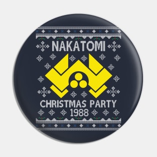 Die Hard Nakatomi Christmas Party Knit 1988 Pin