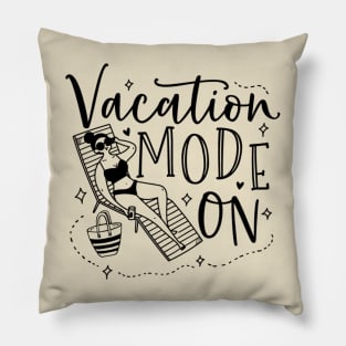 Vacation mode on; holiday; beach; summer; summer holiday; ocean; pool; vacation; vacay; beach life; Pillow