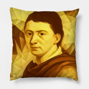 Friedrich Schlegel Golden Portrait | Friedrich Schlegel Artwork 9 Pillow