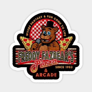 Freddy Fazbear's Pizza Since 1983 Worn Out Magnet