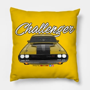 Challenger yellow by pjesusart Pillow