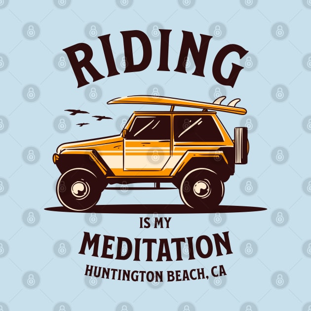 Riding is my Meditation, Huntington Beach, CA by Blended Designs