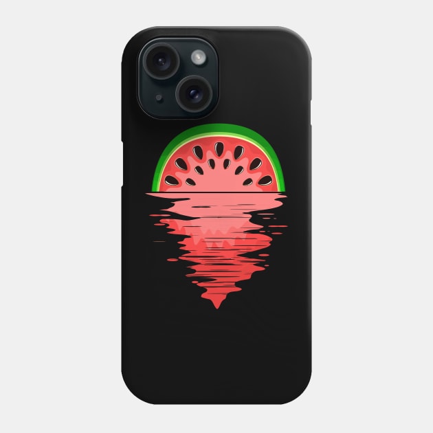 Watermelon Summer Sunset Water Fruit Sunset Watermelon Phone Case by Africanob