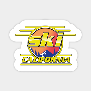 ski California 80s logo Magnet