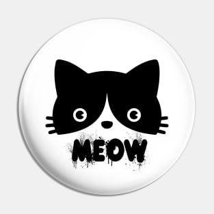 Meow tee design birthday gift graphic Pin