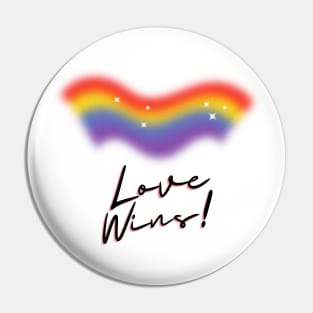 Rainbow pride love winds LGBTQ ally Pin