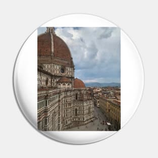 Florence Cathedral In Watercolor Pin