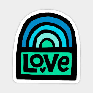 Love Rainbow (green) Magnet