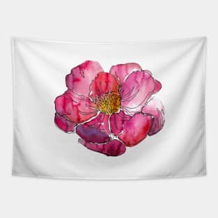 Watercolor peonies pink spring girly Tapestry