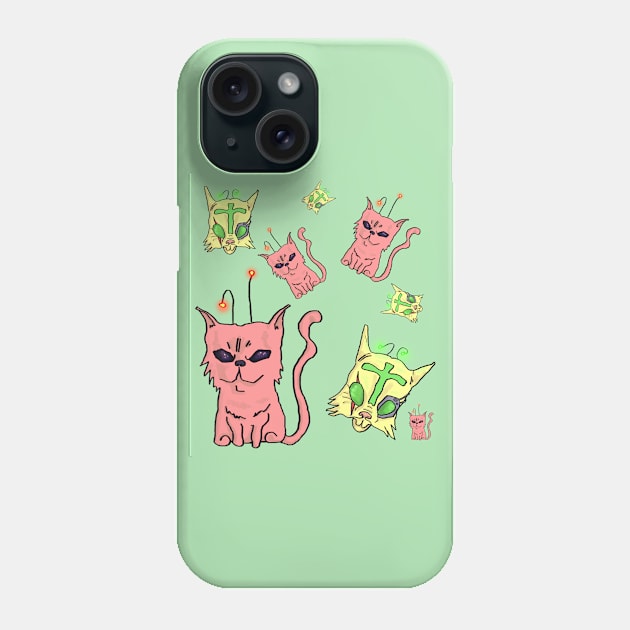 Space cats Phone Case by Alien-thang