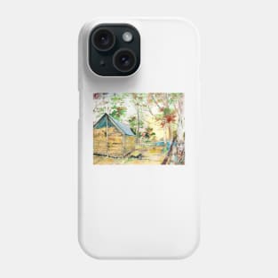 Asian Barn at Sunset Phone Case