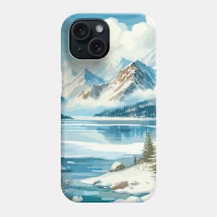 Winter Mountain Lake Phone Case