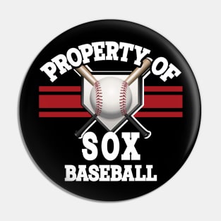 Proud Name Sox Graphic Property Vintage Baseball Pin