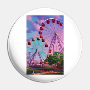 Dueling Ferris Wheels Pin