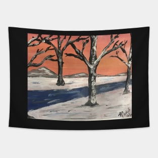 Winter path Tapestry