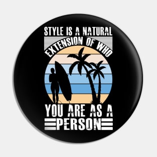 slogan skyline clothing surfboard beach Pin