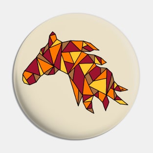 Geometric Horse Pin