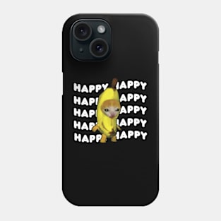 Happy Banana Cat Meme Phone Case