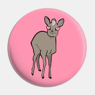 Dik-dik with Heart Eyes Pin