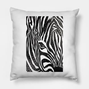 Black Zebra Pillow
