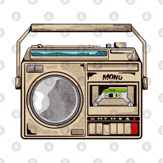 Retro mono cassette player by mailboxdisco