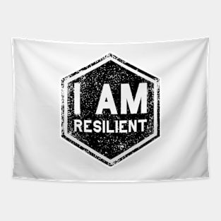 I AM Resilient - Affirmation - Black Tapestry