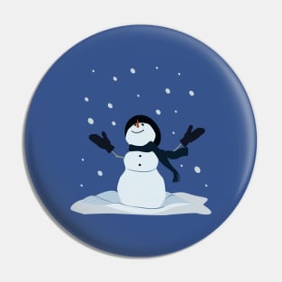 Snowman Statue Sticker T-shirt Niche Pin Pillow Pin