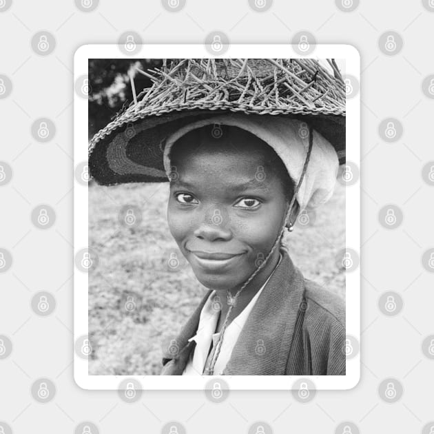 Vintage portrait of a Liberian Woman Magnet by In Memory of Jerry Frank