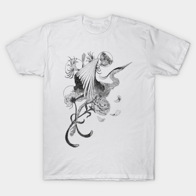 Great Blue Heron - Illustration - T-Shirt