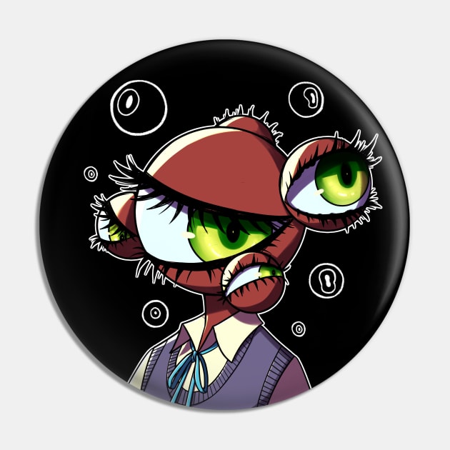 Eyeballs in Academia Pin by Fazara