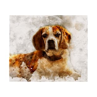 Cute Beagle  watercolour effect T-Shirt