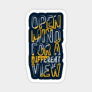 Typography Quote: Open Mind for a Different View Magnet