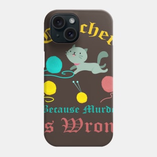 funny crochet cat lover Phone Case