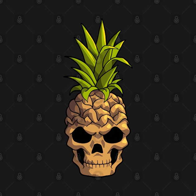 Pineapple Skull Aloha Beaches Hawaiian Hawaii Goth Halloween by Blink_Imprints10