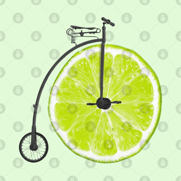 Vintage Lime Bike by Crooked Skull