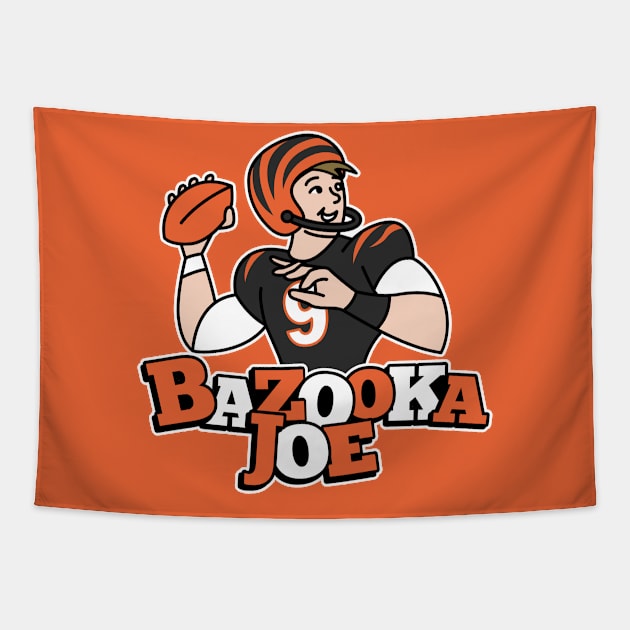 Bazooka Joe Burrow Tapestry by Carl Cordes