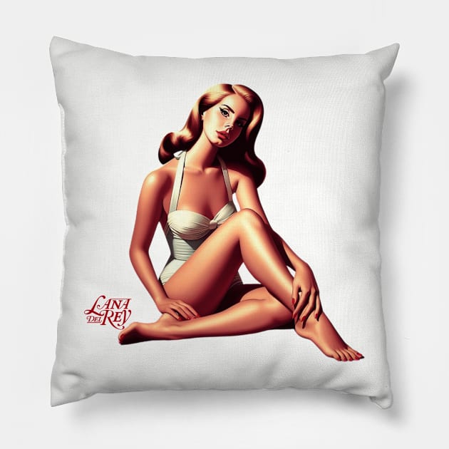 Lana Del Rey - Art Deco Beauty Pillow by Tiger Mountain Design Co.