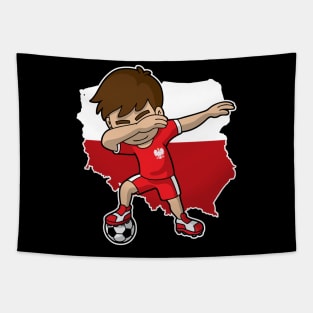 Soccer Poland Polish Polska Boy Polski Flag Map Tapestry