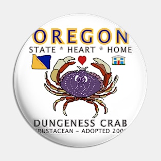 Oregon - Dungeness Crab - State, Heart, Home - state symbols Pin