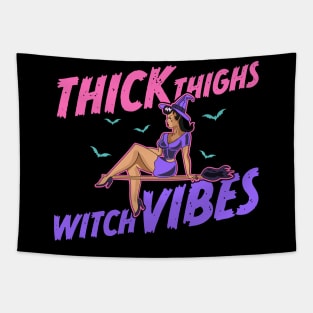 Thick Thighs Witch Vibes - Pastel Goth Tapestry