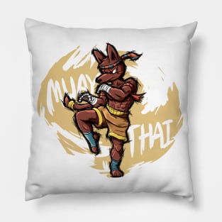 Muay Thai Stances or Muay Thai Boxing Pose Pillow