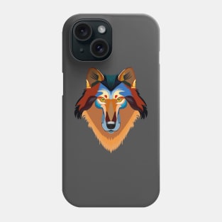 Orange wolf Phone Case