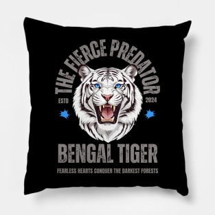 White Bengal Tiger Pillow