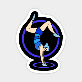 Gymnastic girl handstand Magnet