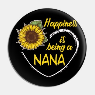 Happiness Is Being A Nana Sunflower Heart Pin