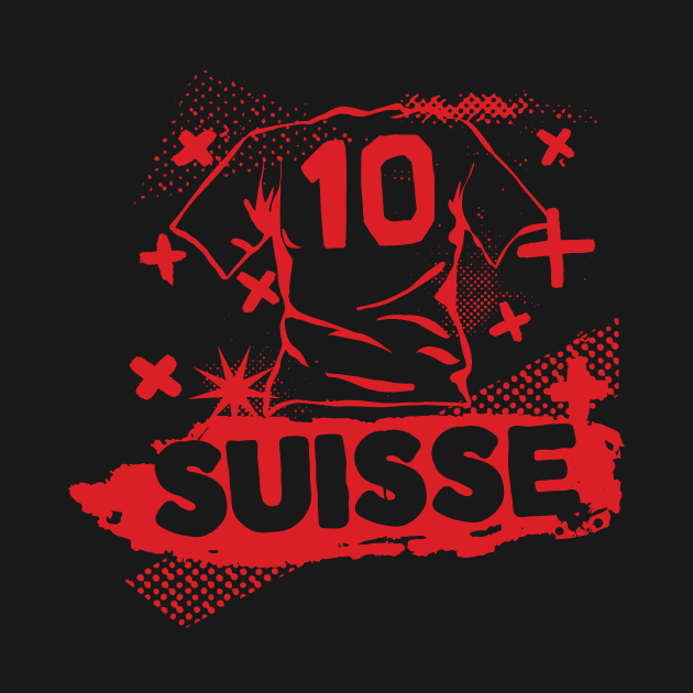 Vintage Swiss Football // Retro Grunge Switzerland Soccer by SLAG_Creative