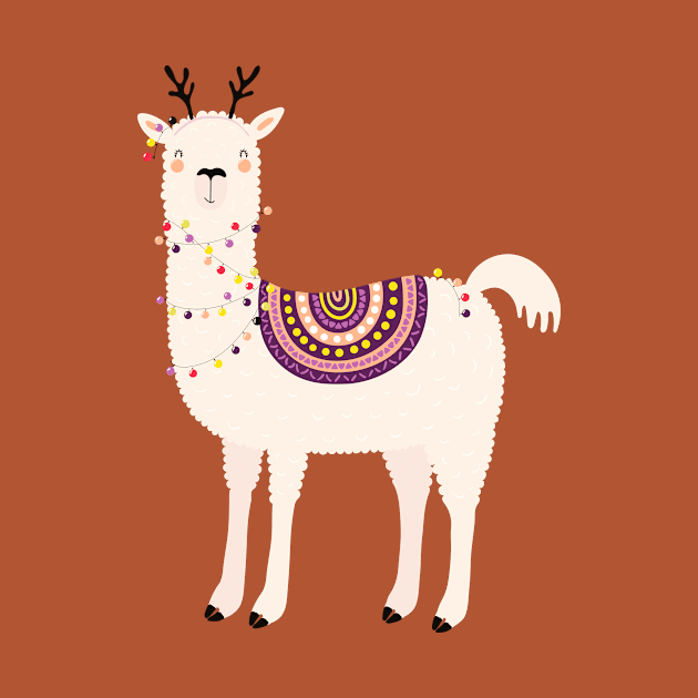 llama christmas lights by UnikRay