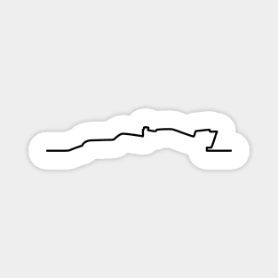 Black Mercedes F1 Car Line Art - 2021 Model Magnet